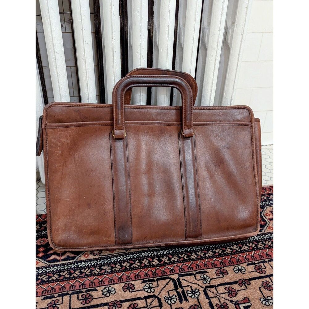 Vintage Coach Brown Leather Embassy Briefcase